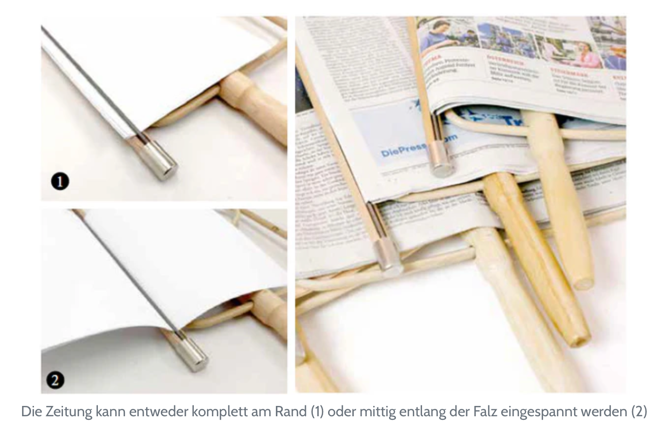 Klassischer Zeitungshalter Nr. 4 im Wiener Café