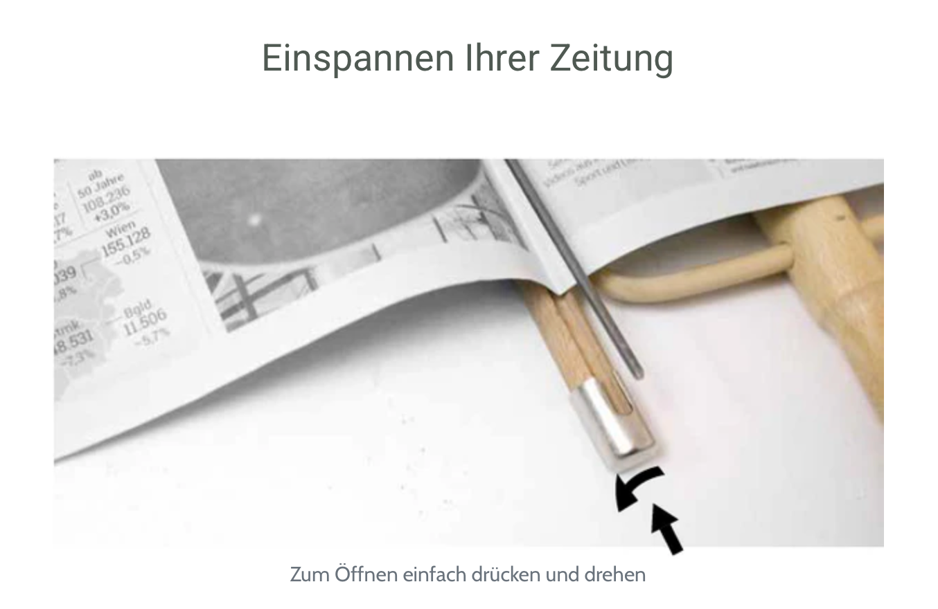 Klassischer Zeitungshalter Nr. 4 im Wiener Café