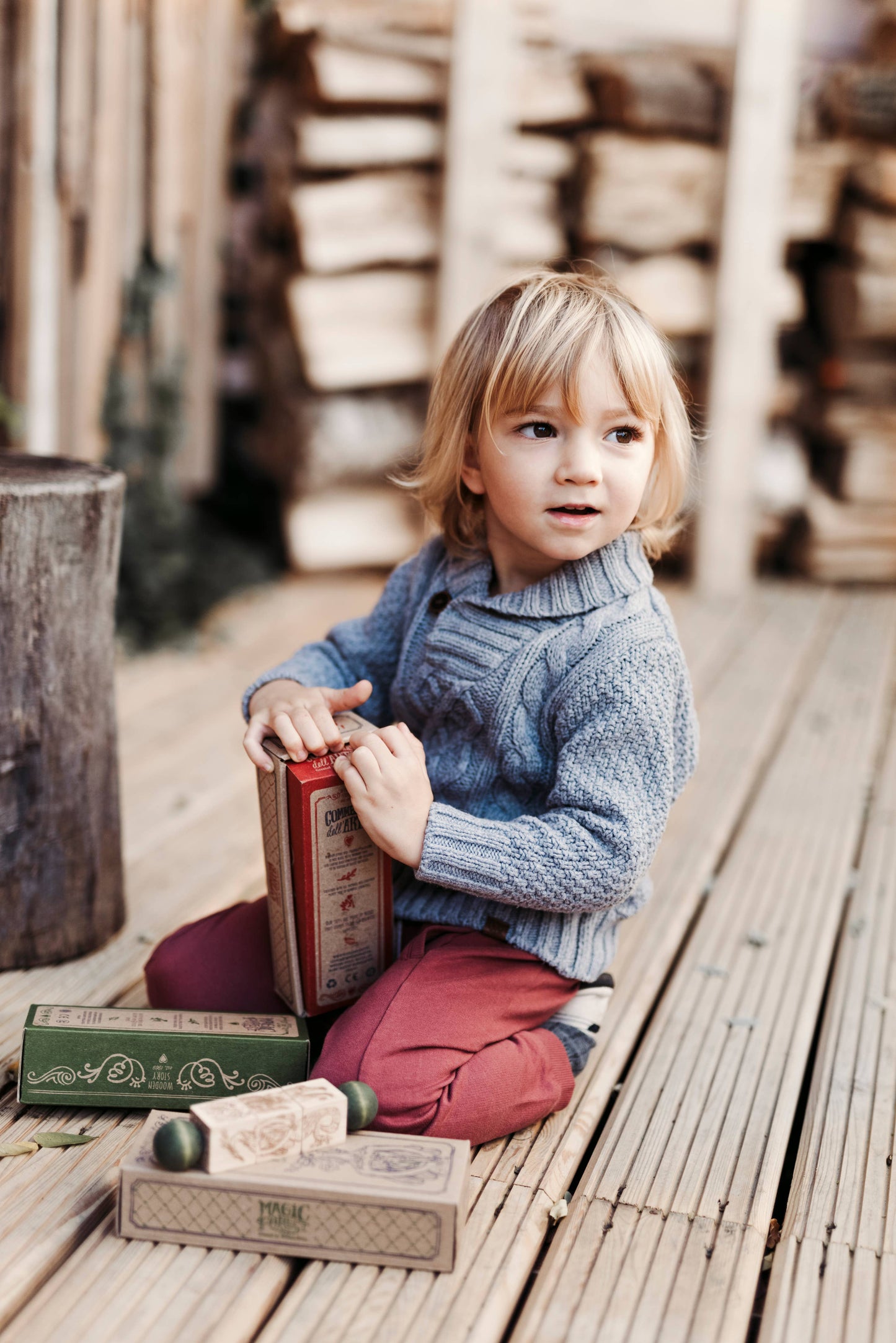 A poem from the Polish forest: Spinning wooden blocks - the magic forest